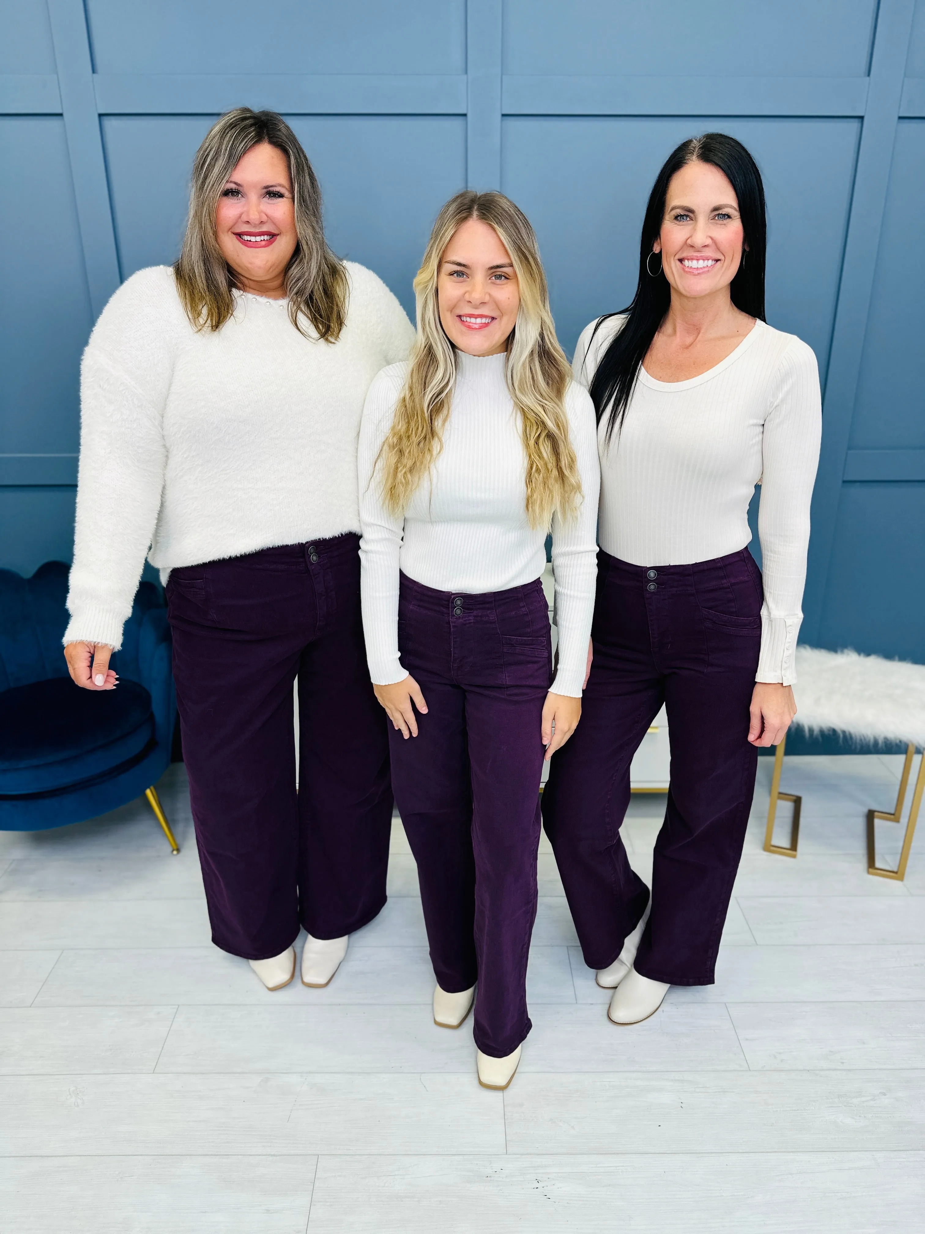 Mica REG/CURVY Perfectly Plum Wide Leg Jeans