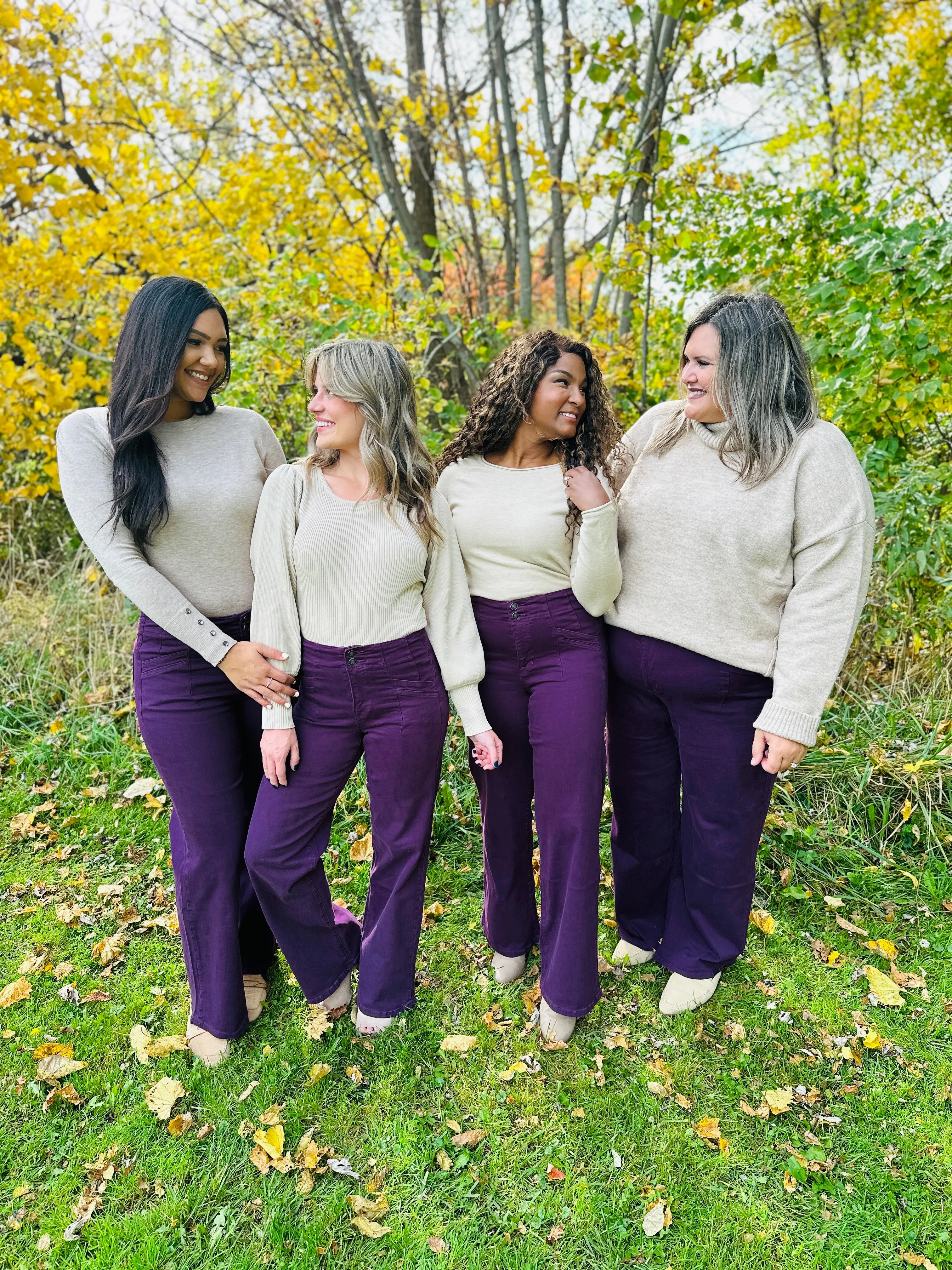 Mica REG/CURVY Perfectly Plum Wide Leg Jeans