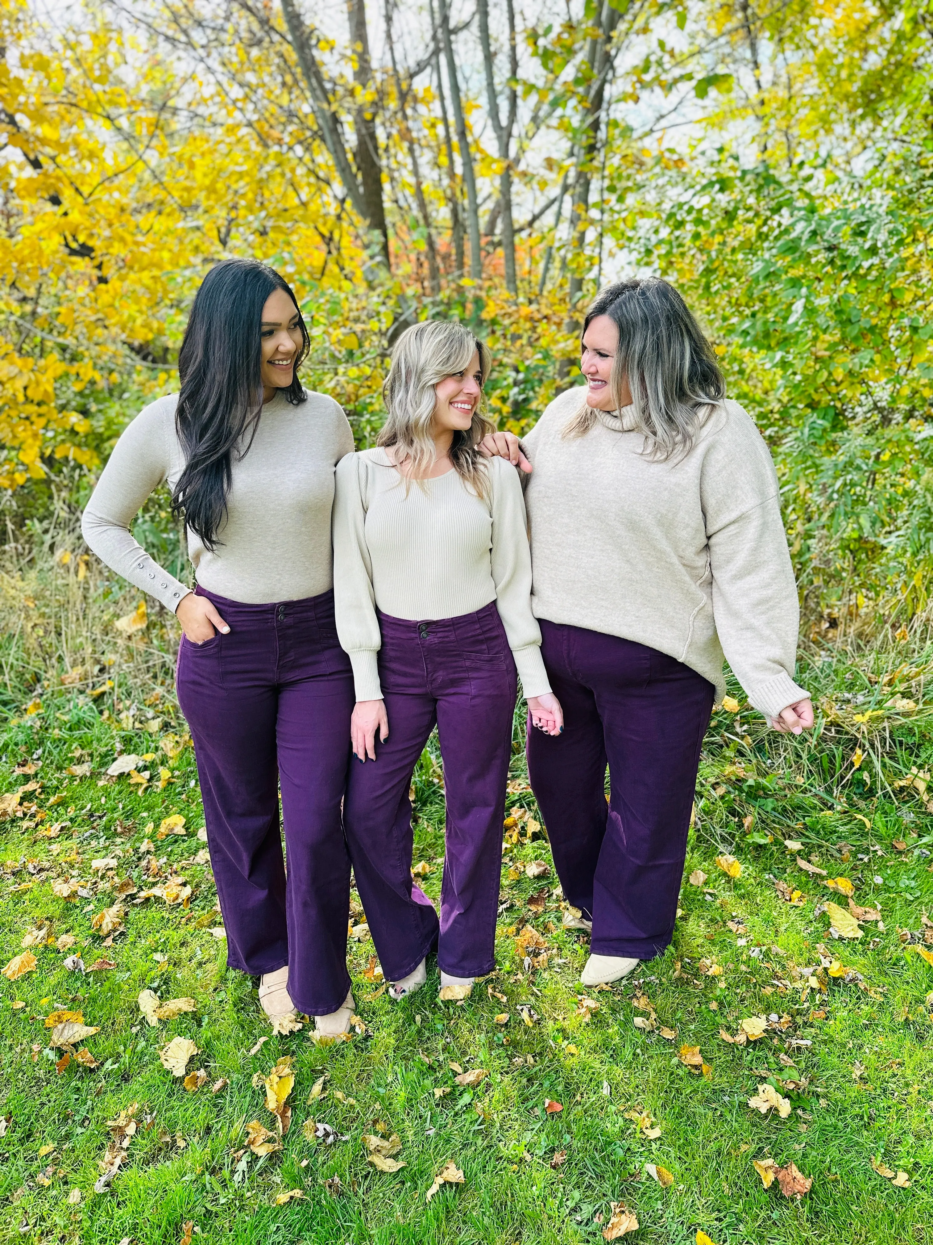 Mica REG/CURVY Perfectly Plum Wide Leg Jeans