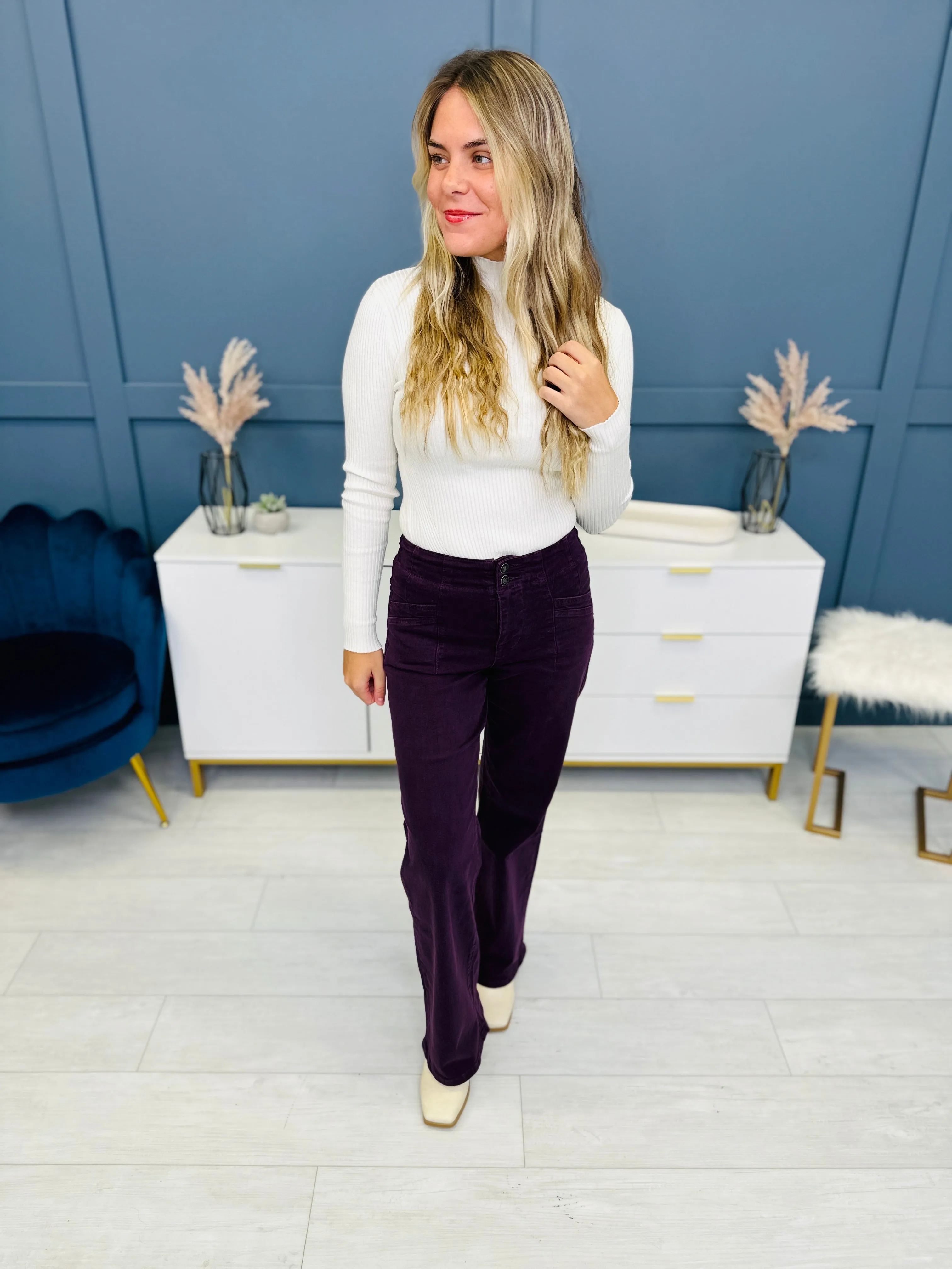 Mica REG/CURVY Perfectly Plum Wide Leg Jeans