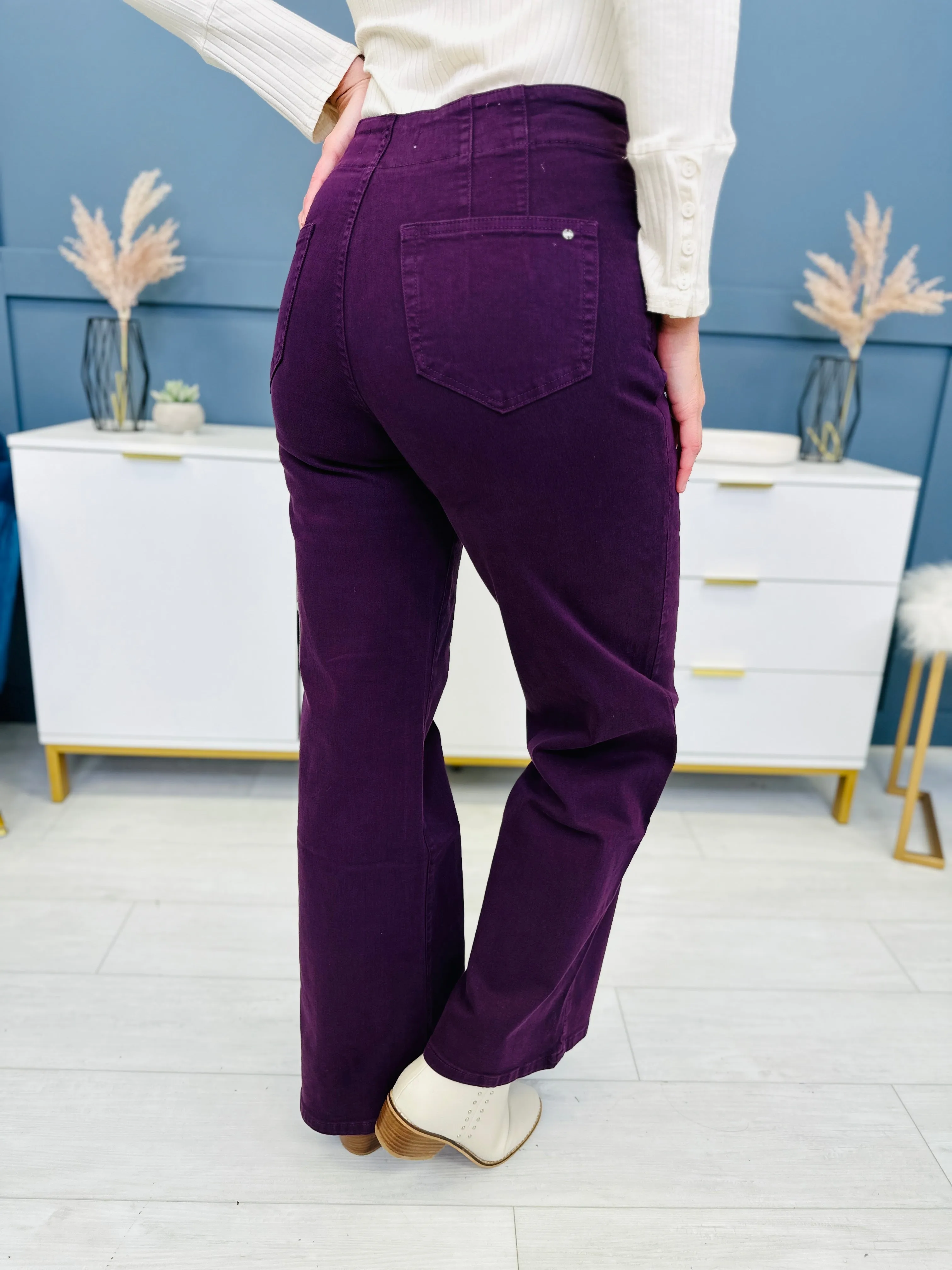 Mica REG/CURVY Perfectly Plum Wide Leg Jeans