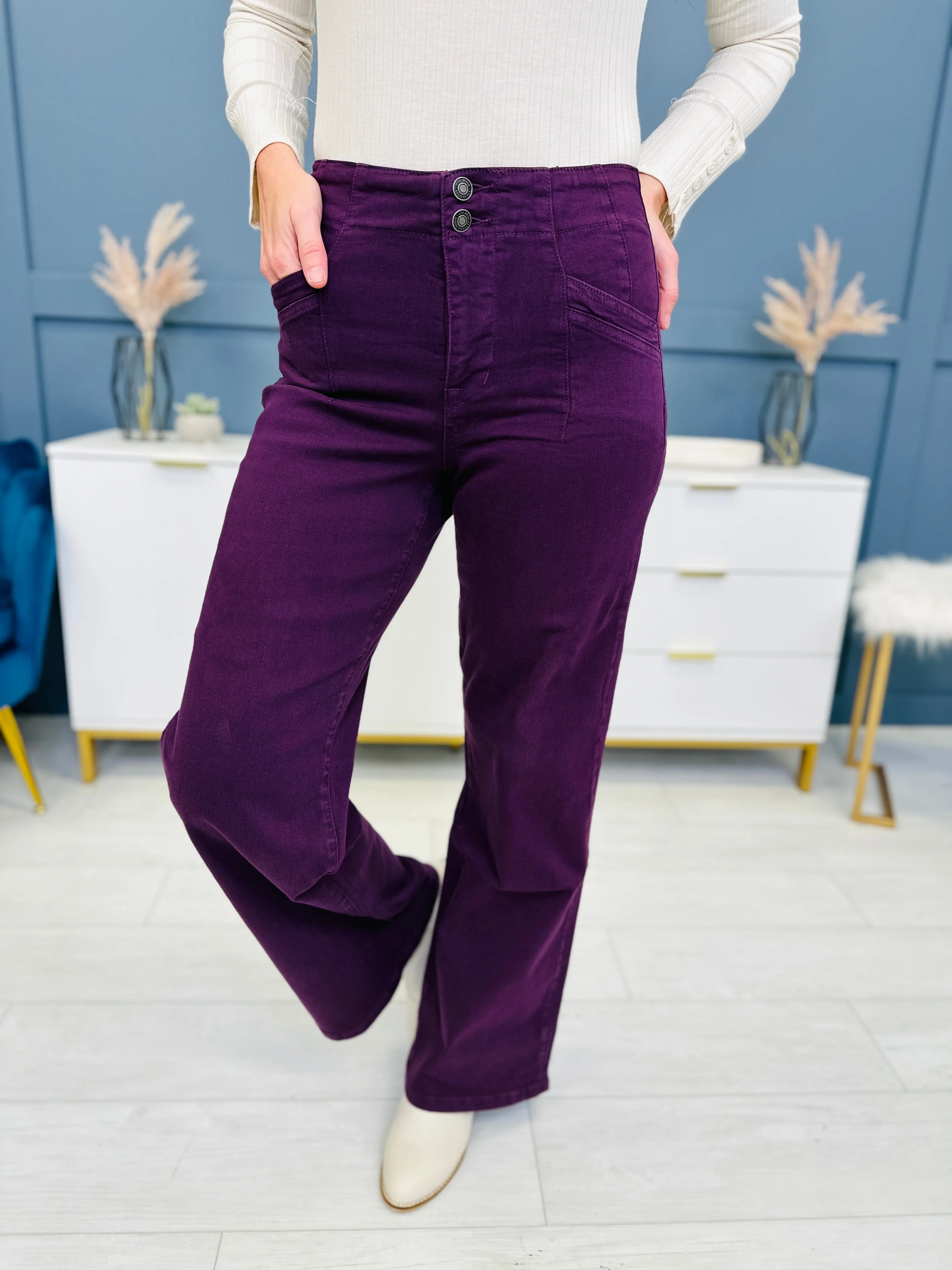 Mica REG/CURVY Perfectly Plum Wide Leg Jeans