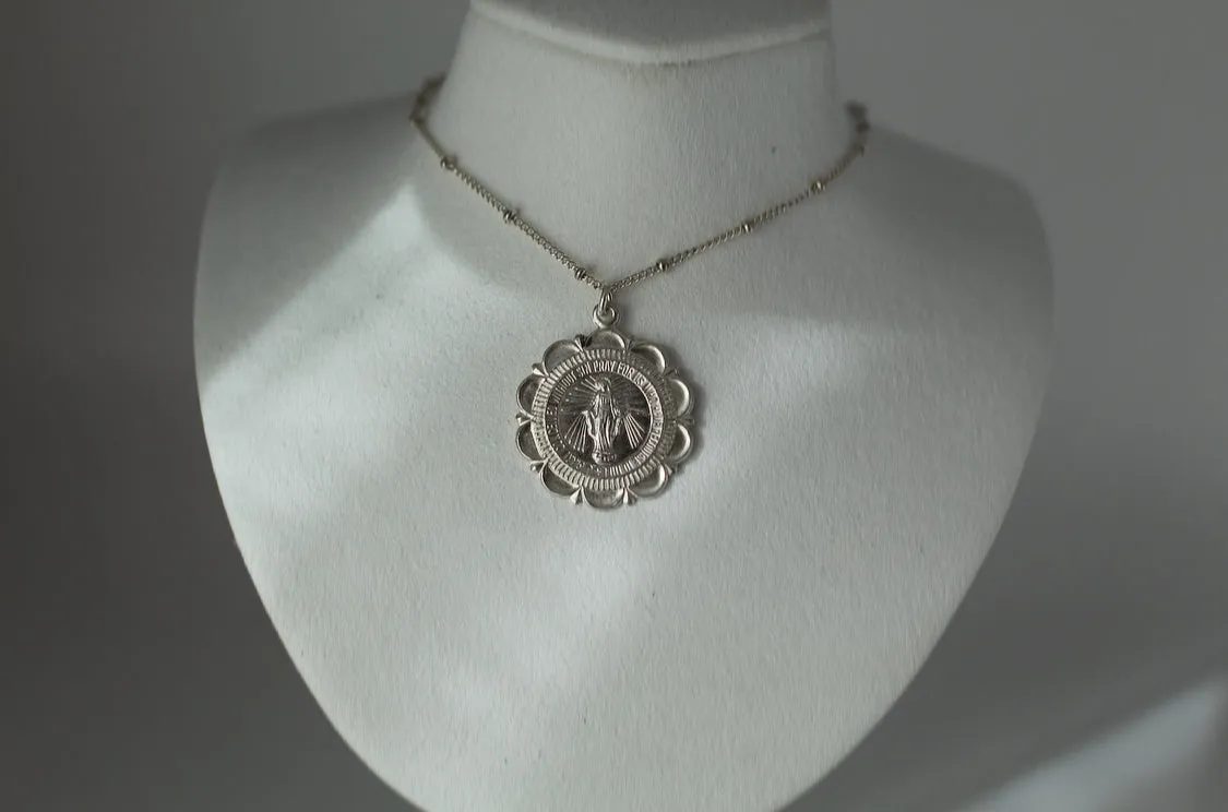 Miraculous Medal Necklace in Silver