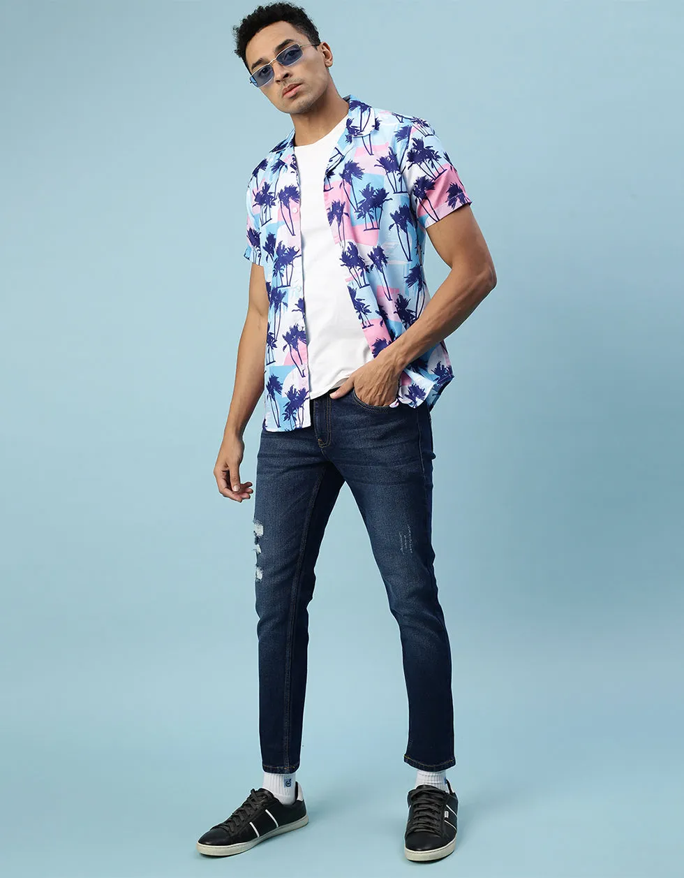 Multi Floral Printed Casual Shirt