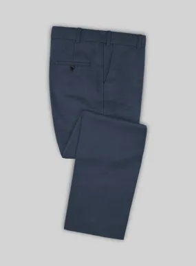 Napolean Flat Blue Wool Pants