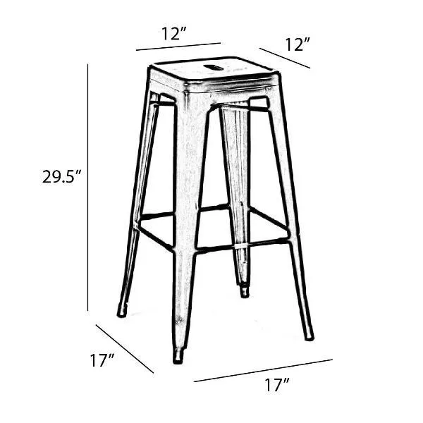 Old Country Yellow With Blue Paint Speckles Tolix Bar Stool