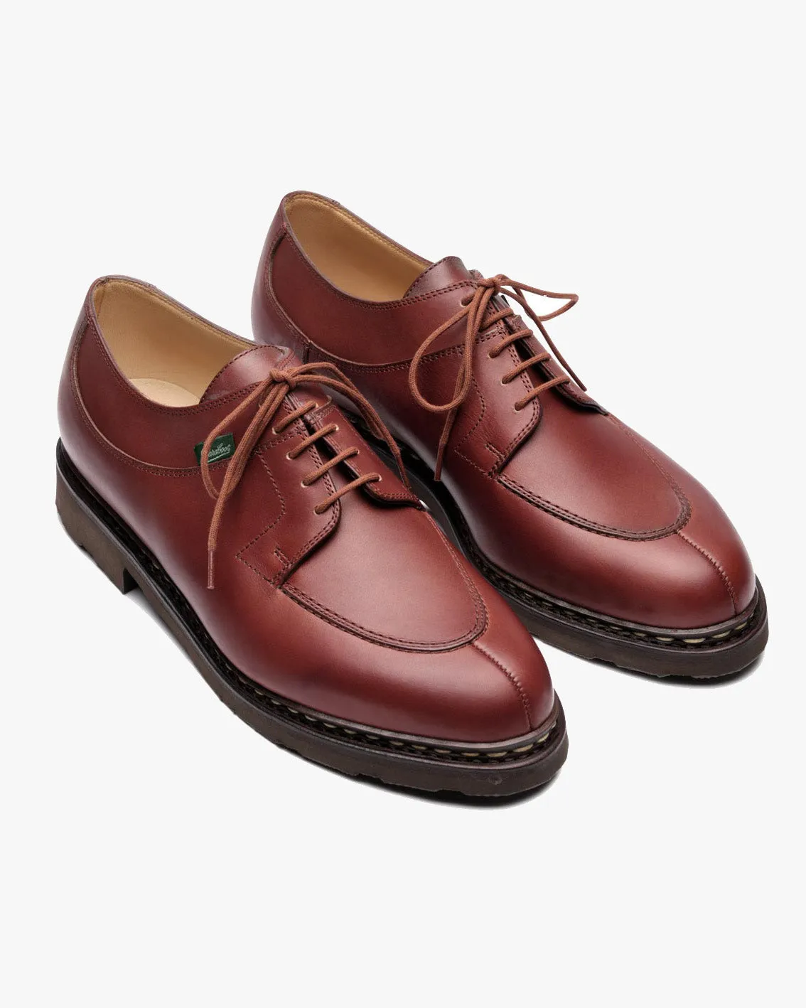 Paraboot Avignon Split Toe Derby Shoe - Lisse Marron / Griff Marron