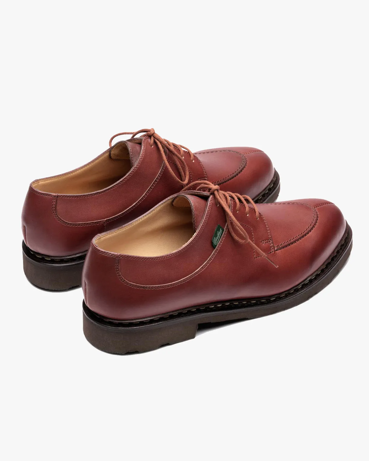 Paraboot Avignon Split Toe Derby Shoe - Lisse Marron / Griff Marron