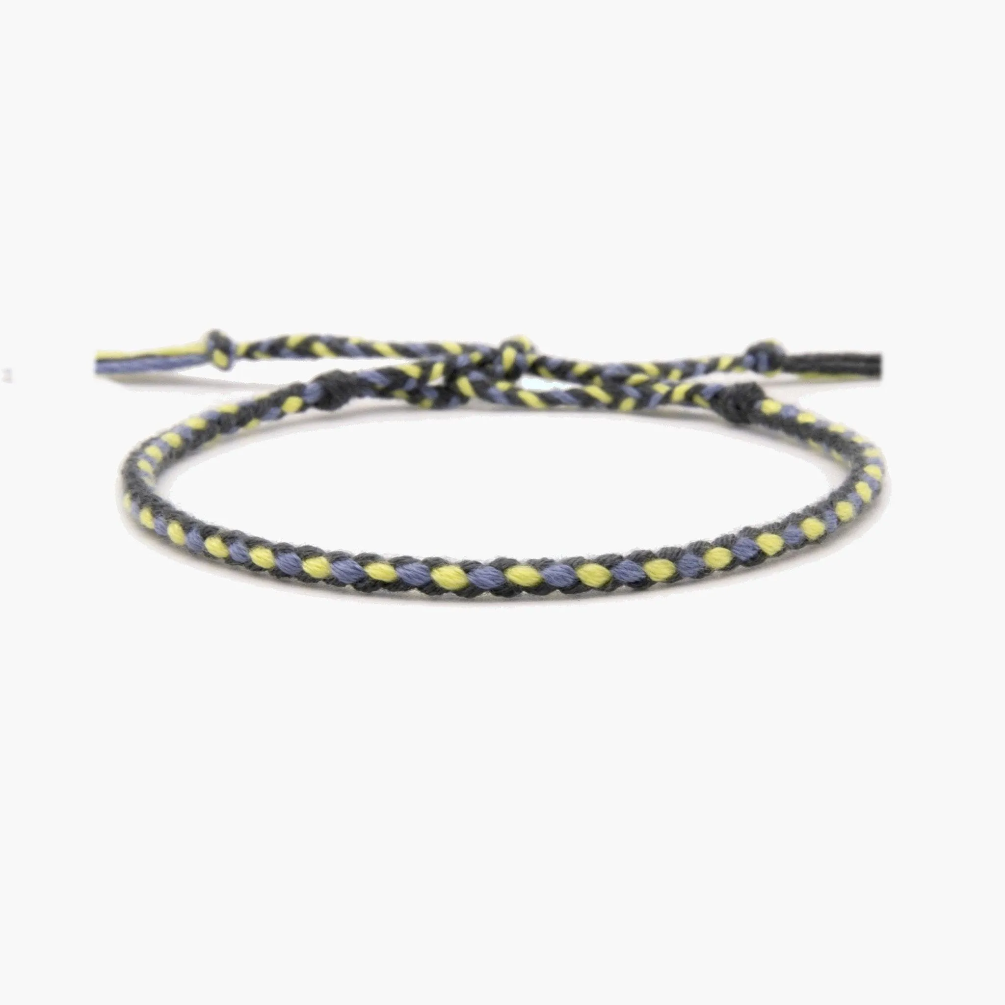 Pranayama Cotton Bracelet (Yellow/Grey)