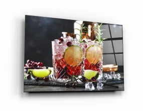 ・"A Winter Cocktail"・Glass Wall Art