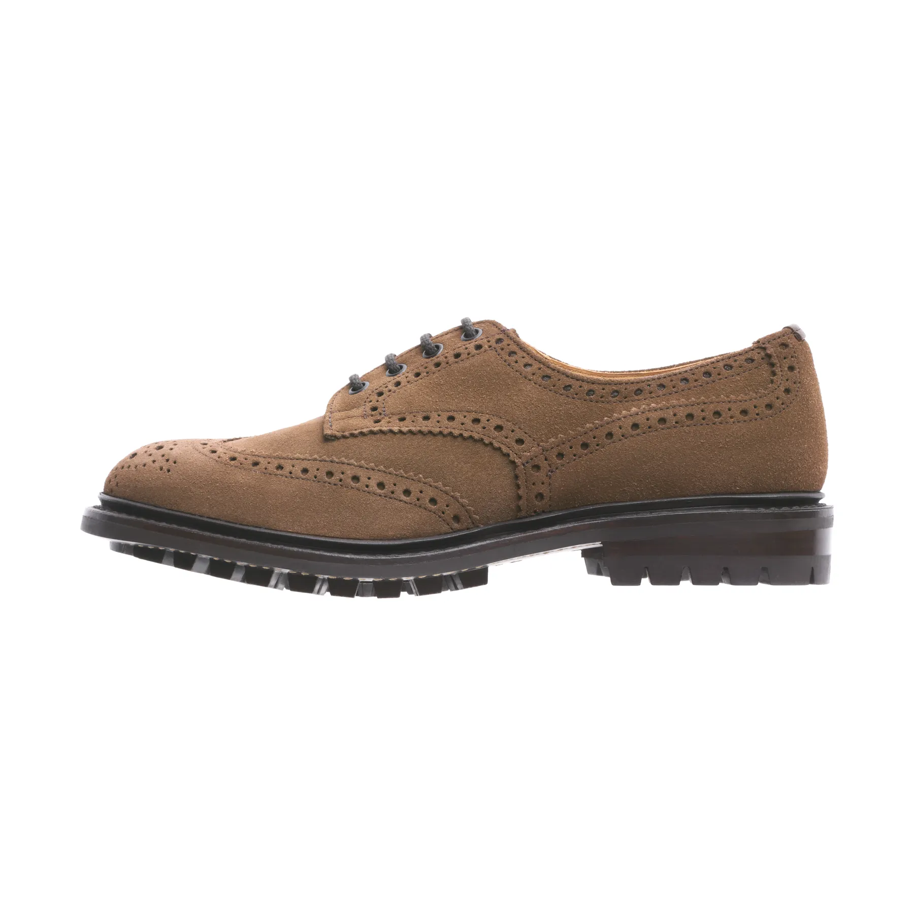 "Bourton" Suede Derby Shoes in Brown