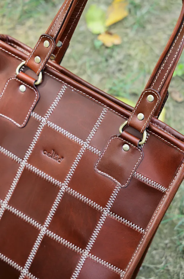 "Earthy Elegance: Elevate Your Style with Our Versatile Brown Tote Bag" Art: BG-1529-Z