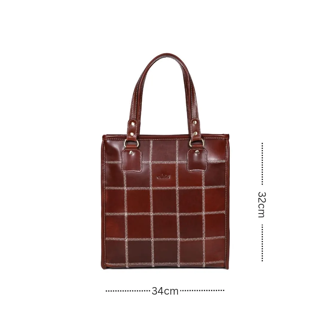 "Earthy Elegance: Elevate Your Style with Our Versatile Brown Tote Bag" Art: BG-1529-Z