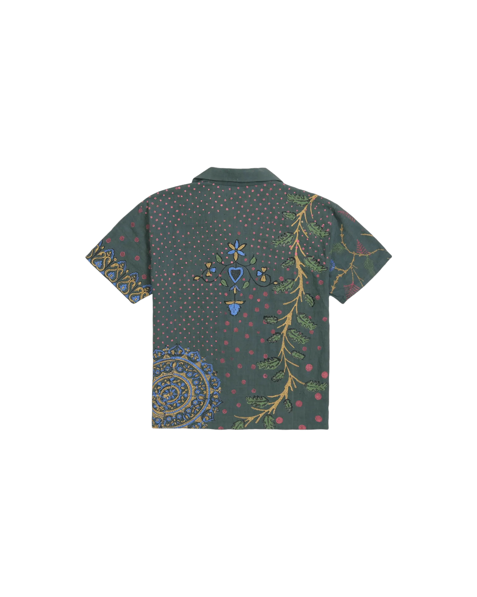 "PEACOCK GARDEN" BLOCKPRINT BUTTON DOWN