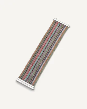 Rainbow Striped 4cm Woven Bracelet