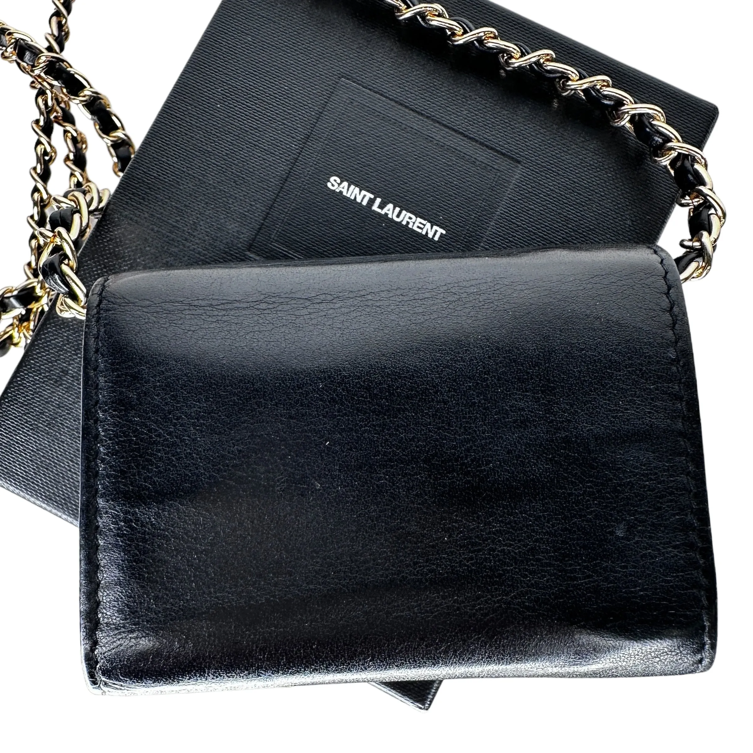 SAINT LAURENT YSL Compact Wallet with Adjustable Chain