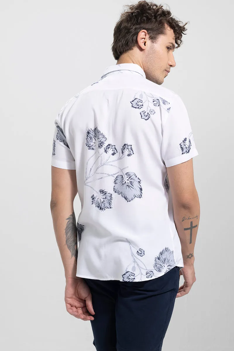 Sketch Leaf White Shirt