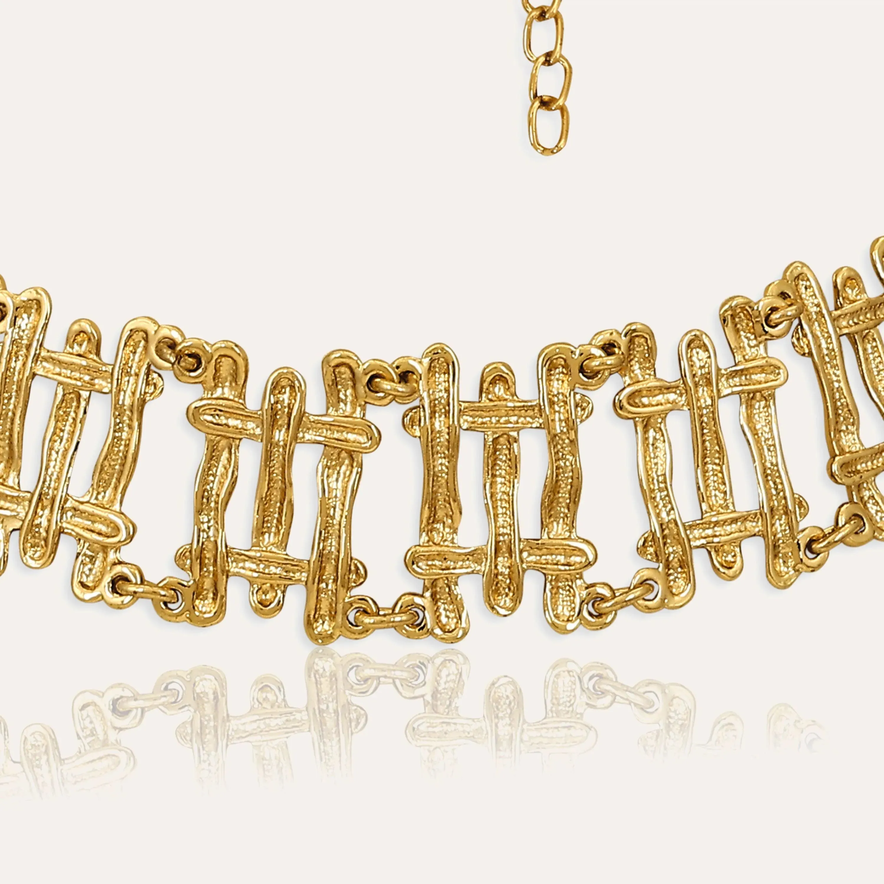 TFC Squeezy Squish Gold Plated Choker Necklace