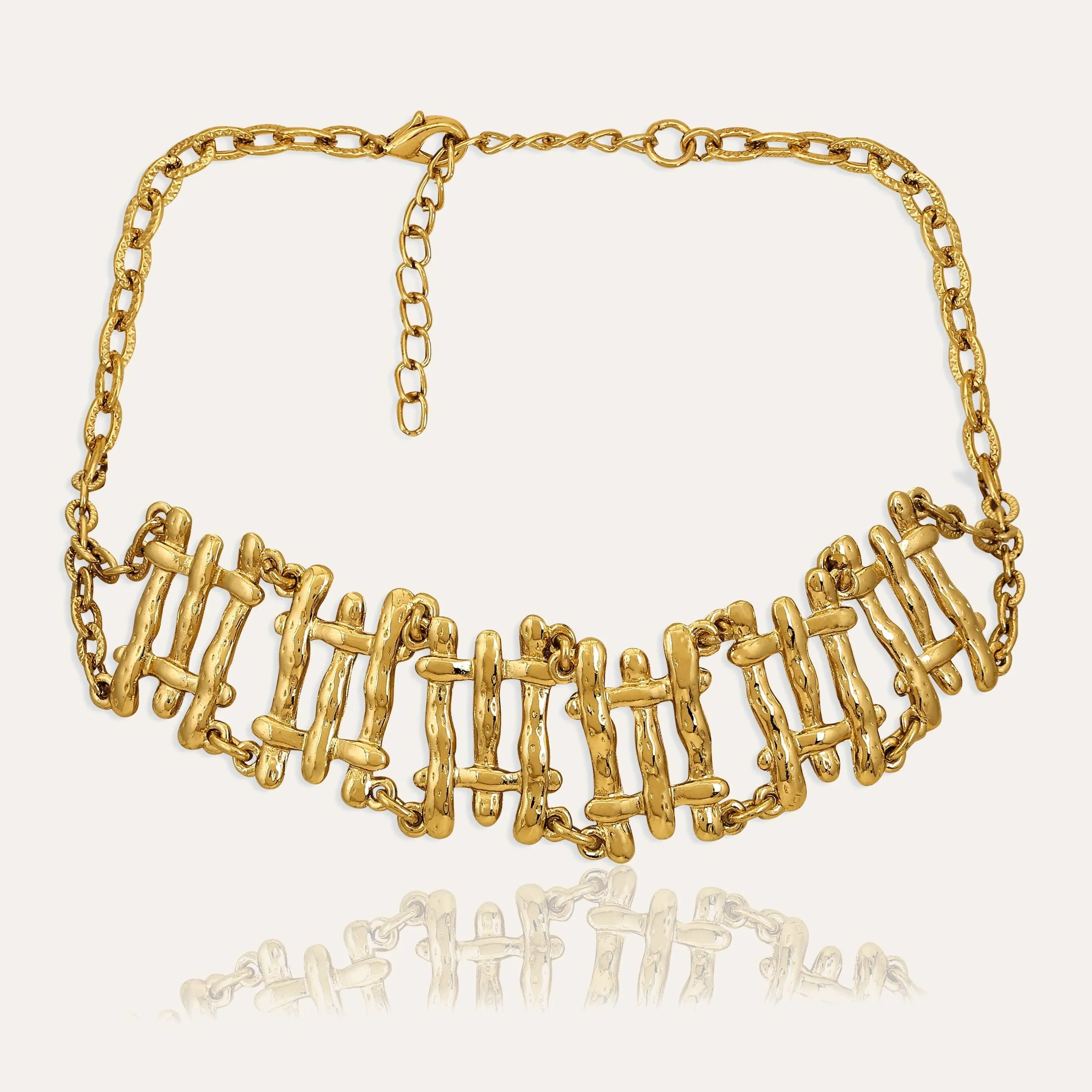 TFC Squeezy Squish Gold Plated Choker Necklace