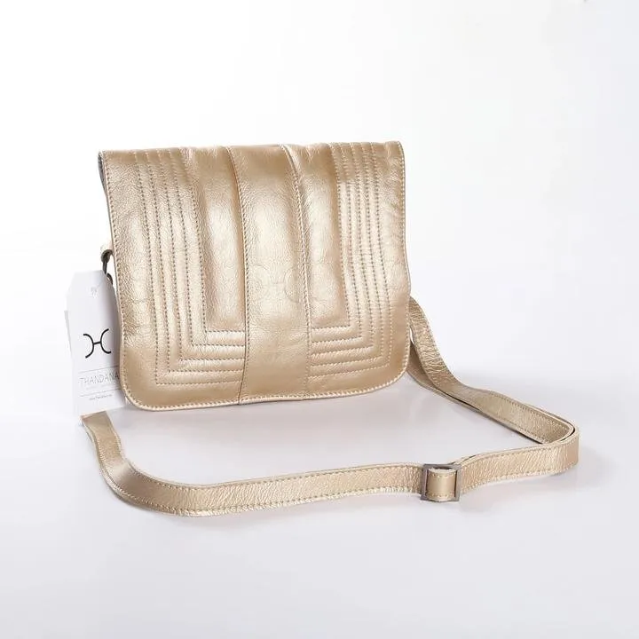 Thandana Katie Metallic Leather Sling Clutch