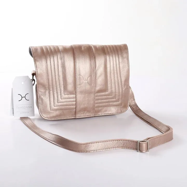 Thandana Katie Metallic Leather Sling Clutch