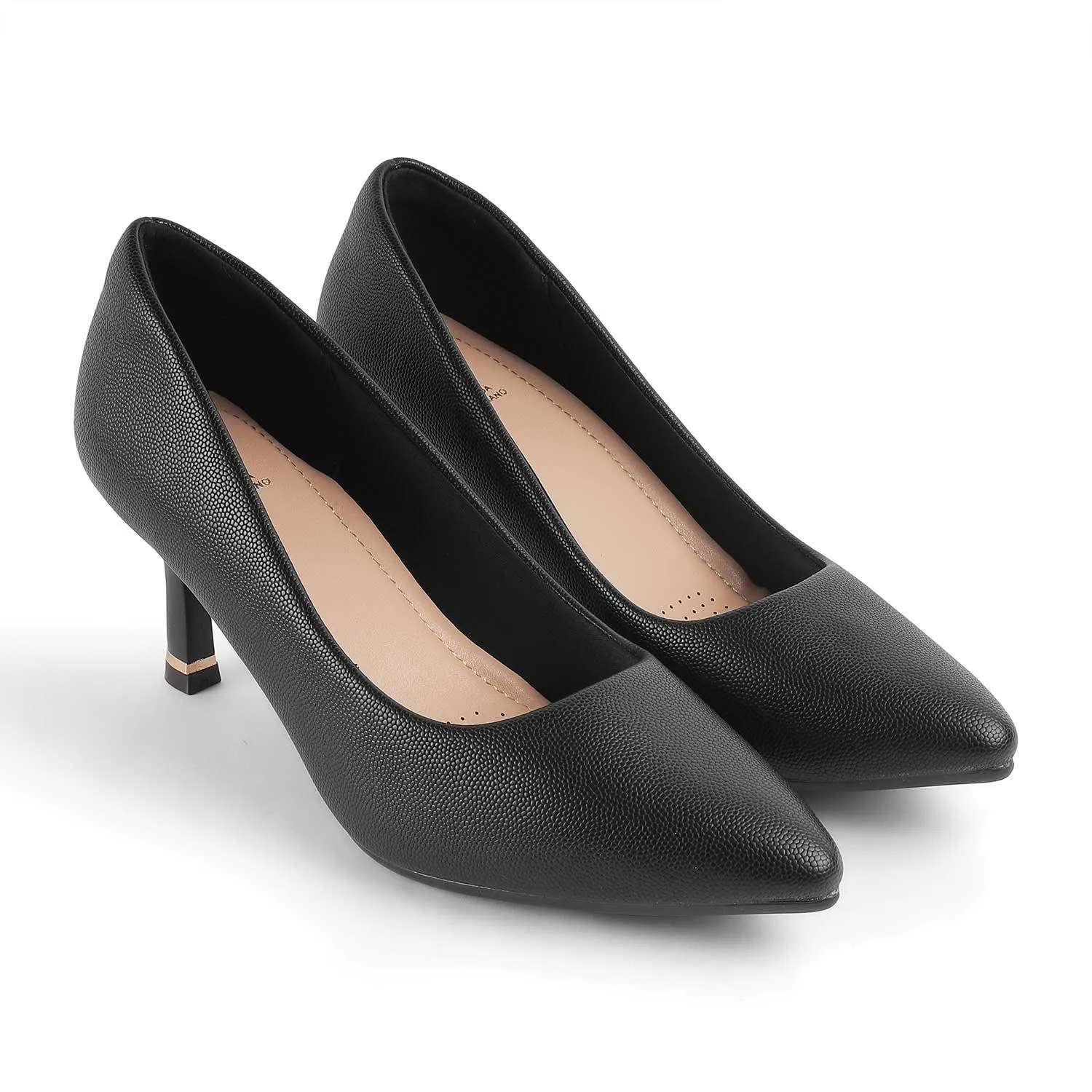 Tresmode Triango Black Women's Dress Pumps