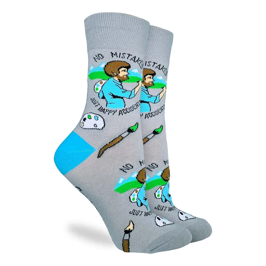 Unisex Bob Ross Happy Accident Socks