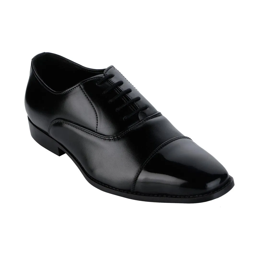 VENETO TIMELESS BLACK CAPTOE OXFORD SHOES