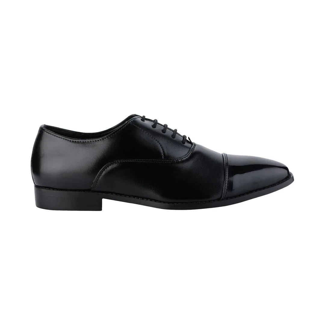 VENETO TIMELESS BLACK CAPTOE OXFORD SHOES