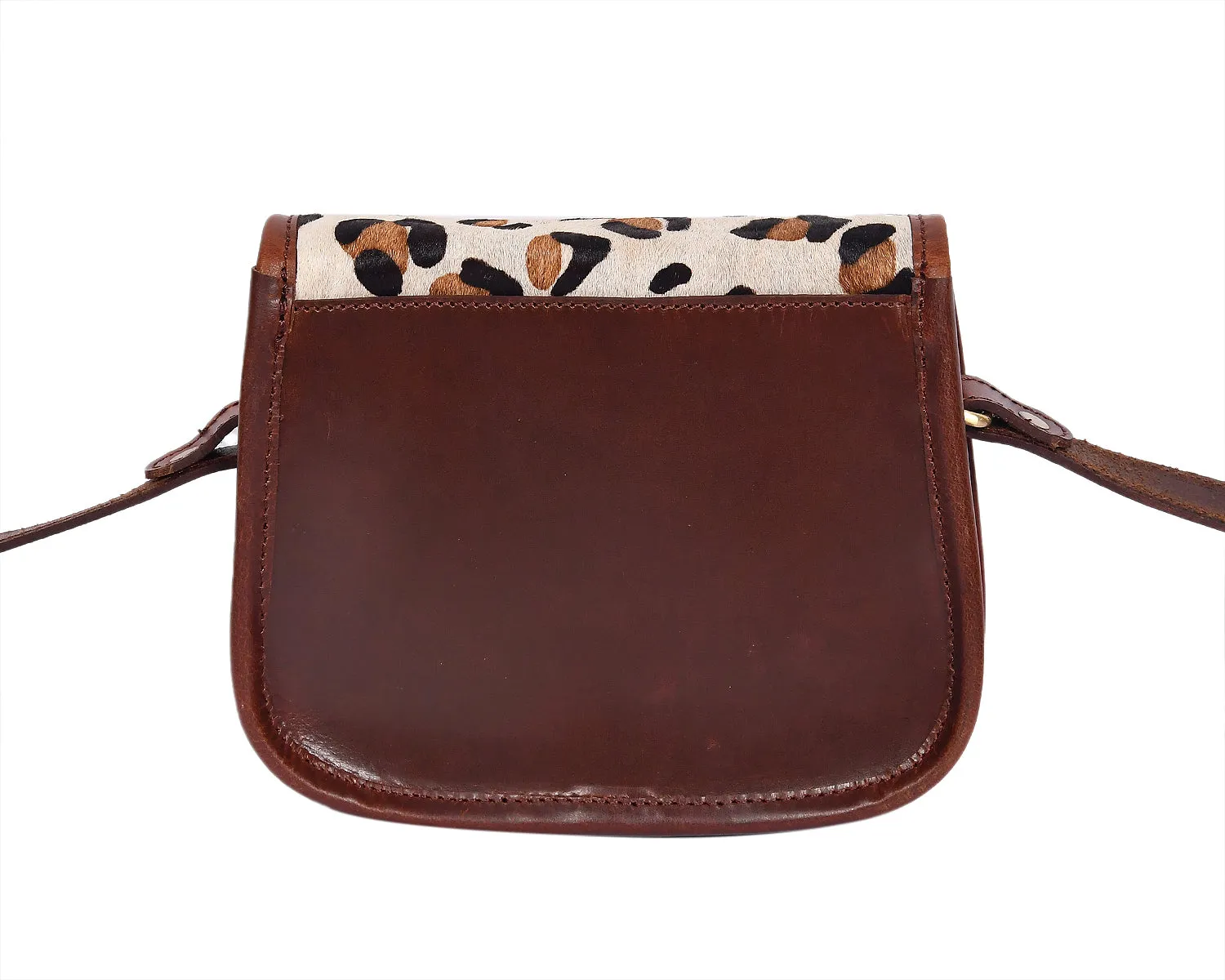 Wild Elegance: Sling Bag with Printed Hair on Leather. Art: BG-1441