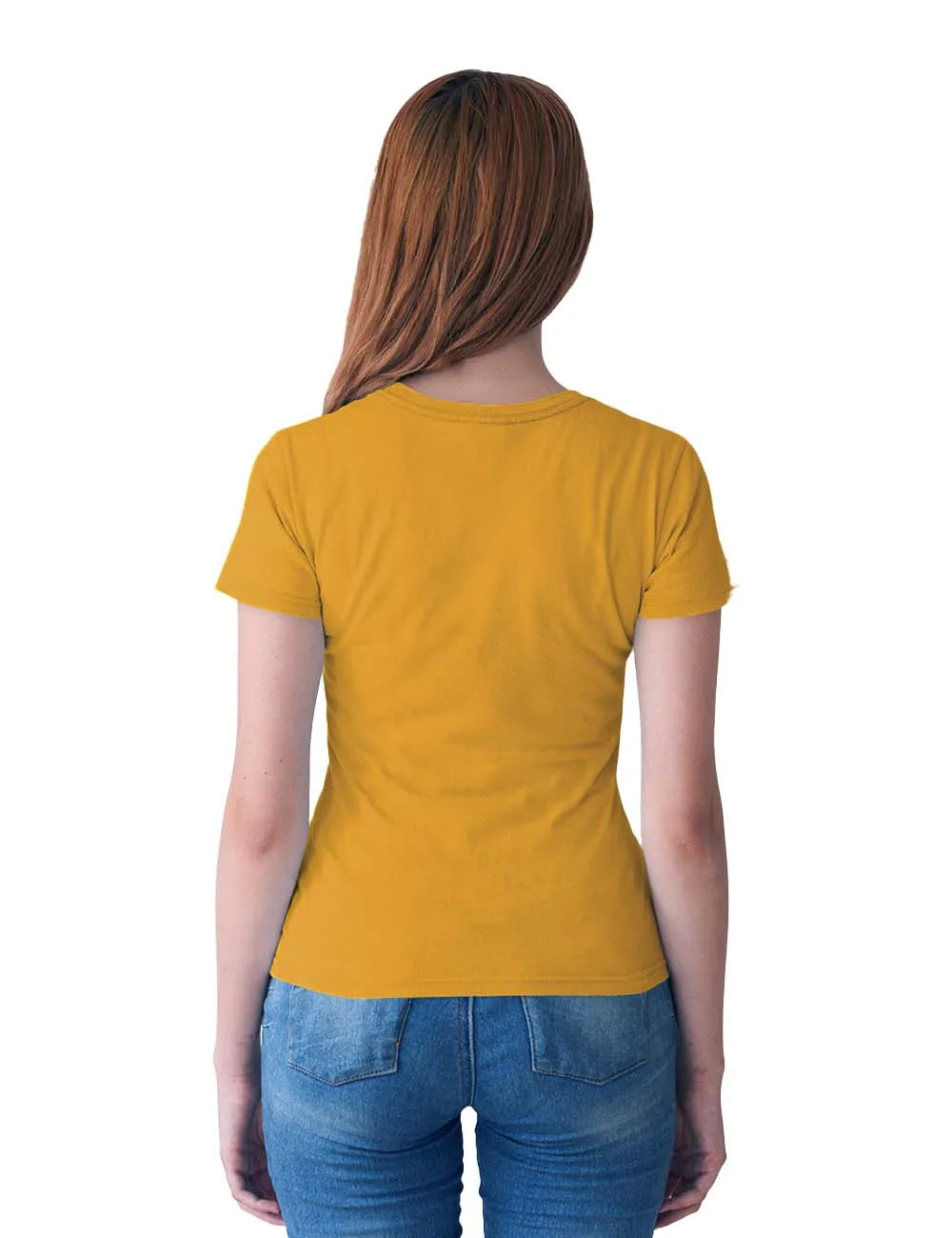 WOMENS BTS -1 PRINTED TSHIRT - MUSTARD