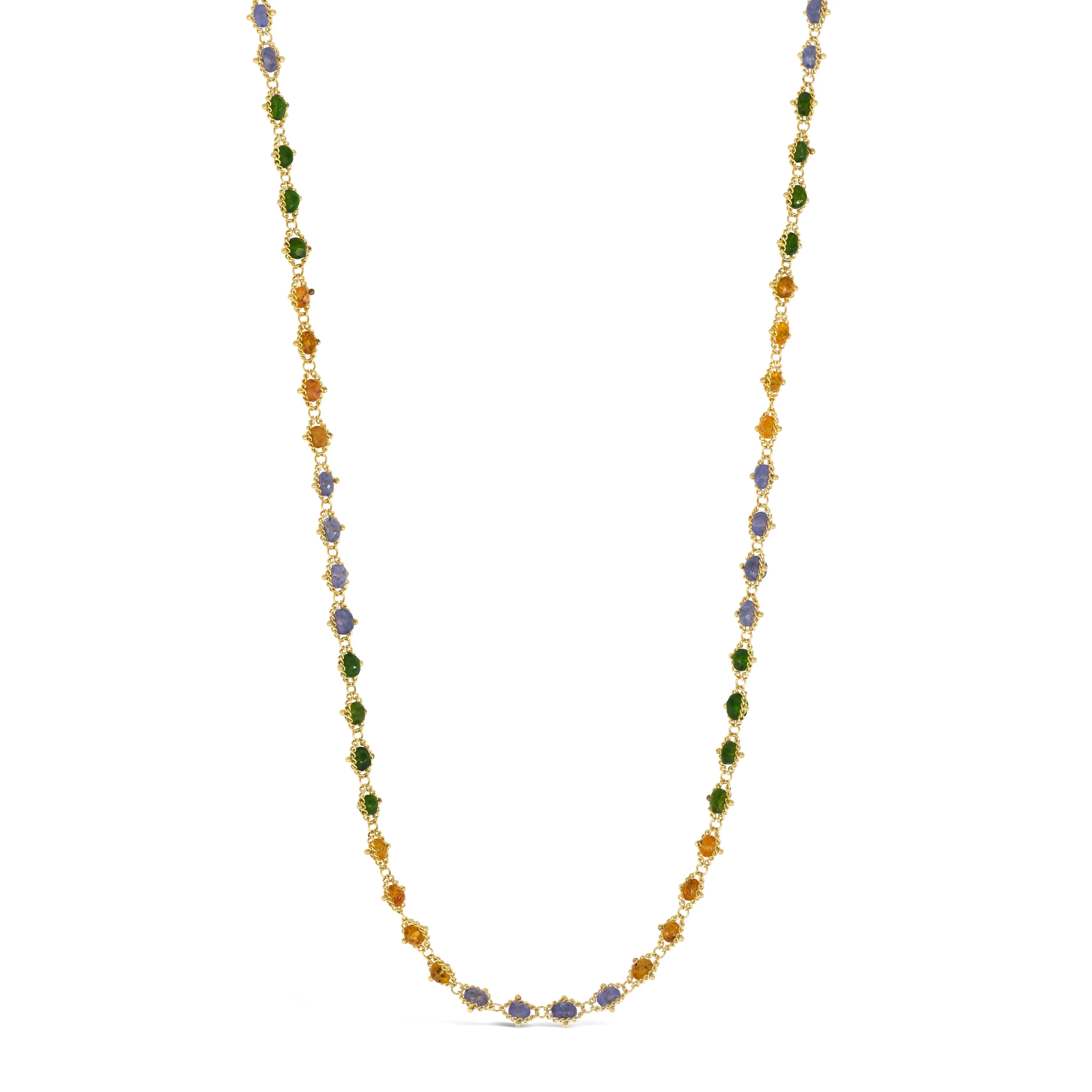 Woven Necklace in Spring Colors