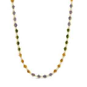 Woven Necklace in Spring Colors