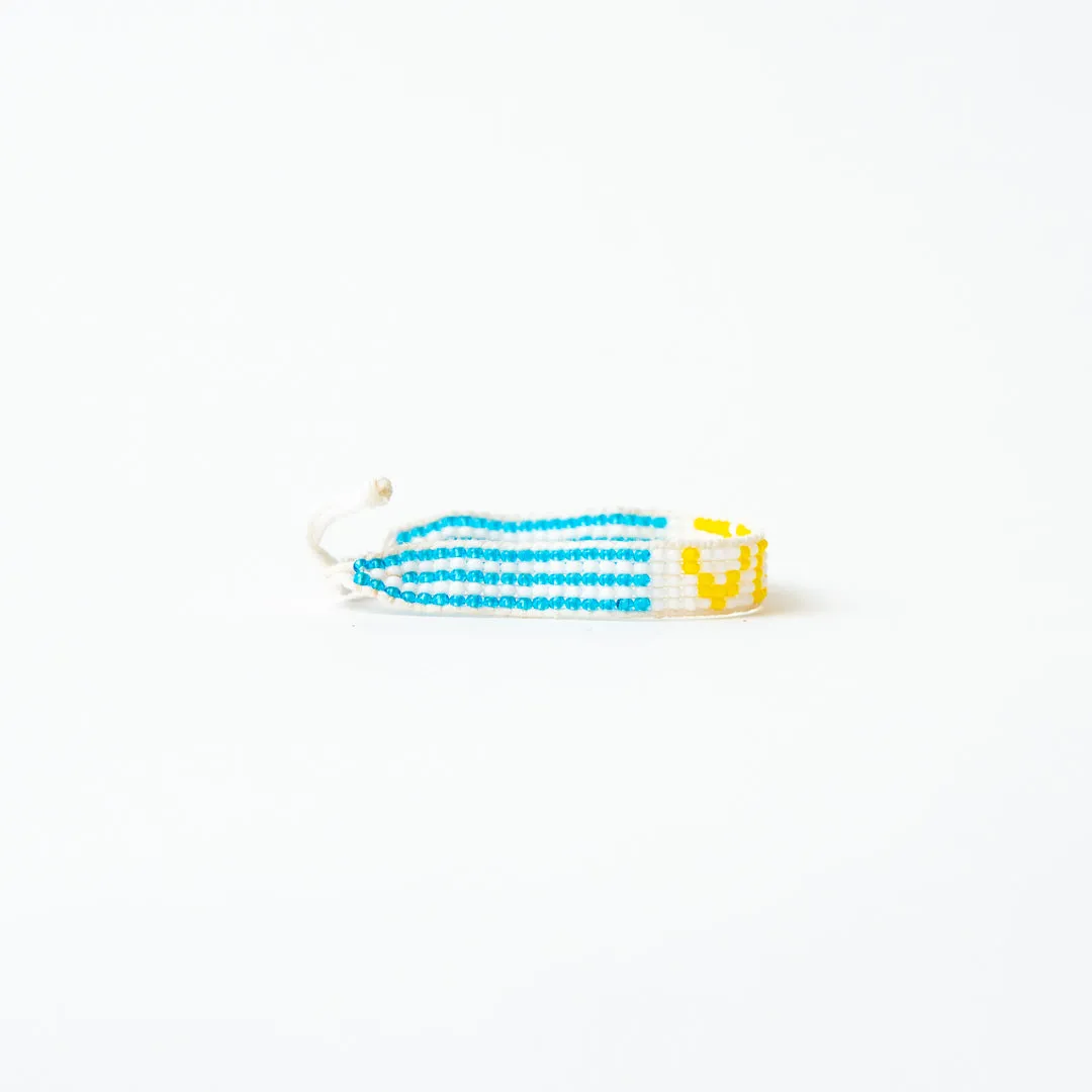 Woven VOTE Bracelet - White/Yellow